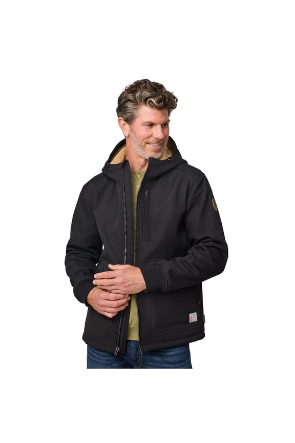 Men's Wind River Burly Canvas Softshell Jacket Black L