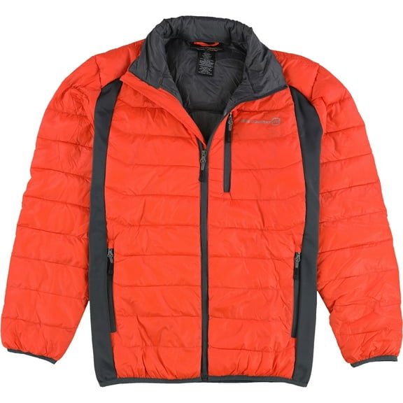 Free Country Mens Tech-Panel Down Puffer Jacket, Orange, XX-Large