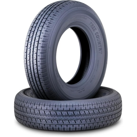 Free Country New Premium Radial ST 225/75R15 10 Ply Load Range E Trailer Tires, Set of 2