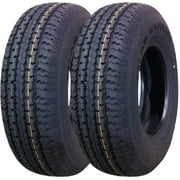 Free Country New Premium ST175 80R13 Radial Trailer Tires, Set of 2