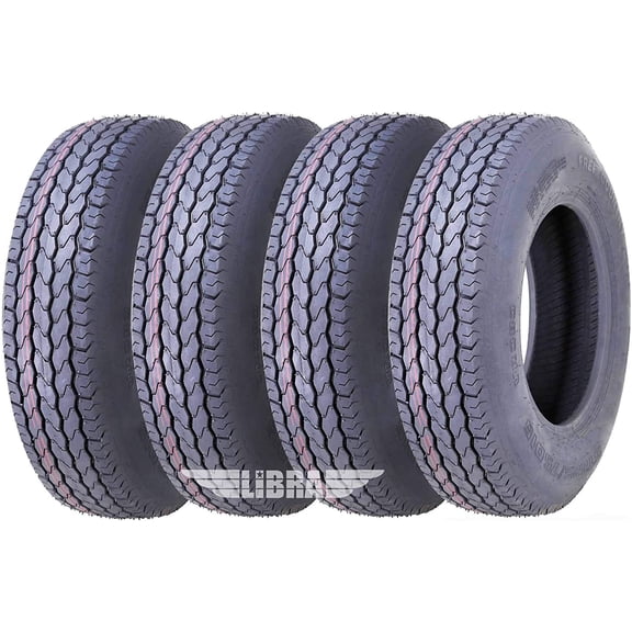 Free Country New Premium Trailer Tires ST225/75D15 Bias Deep Tread - 11022, Set 4