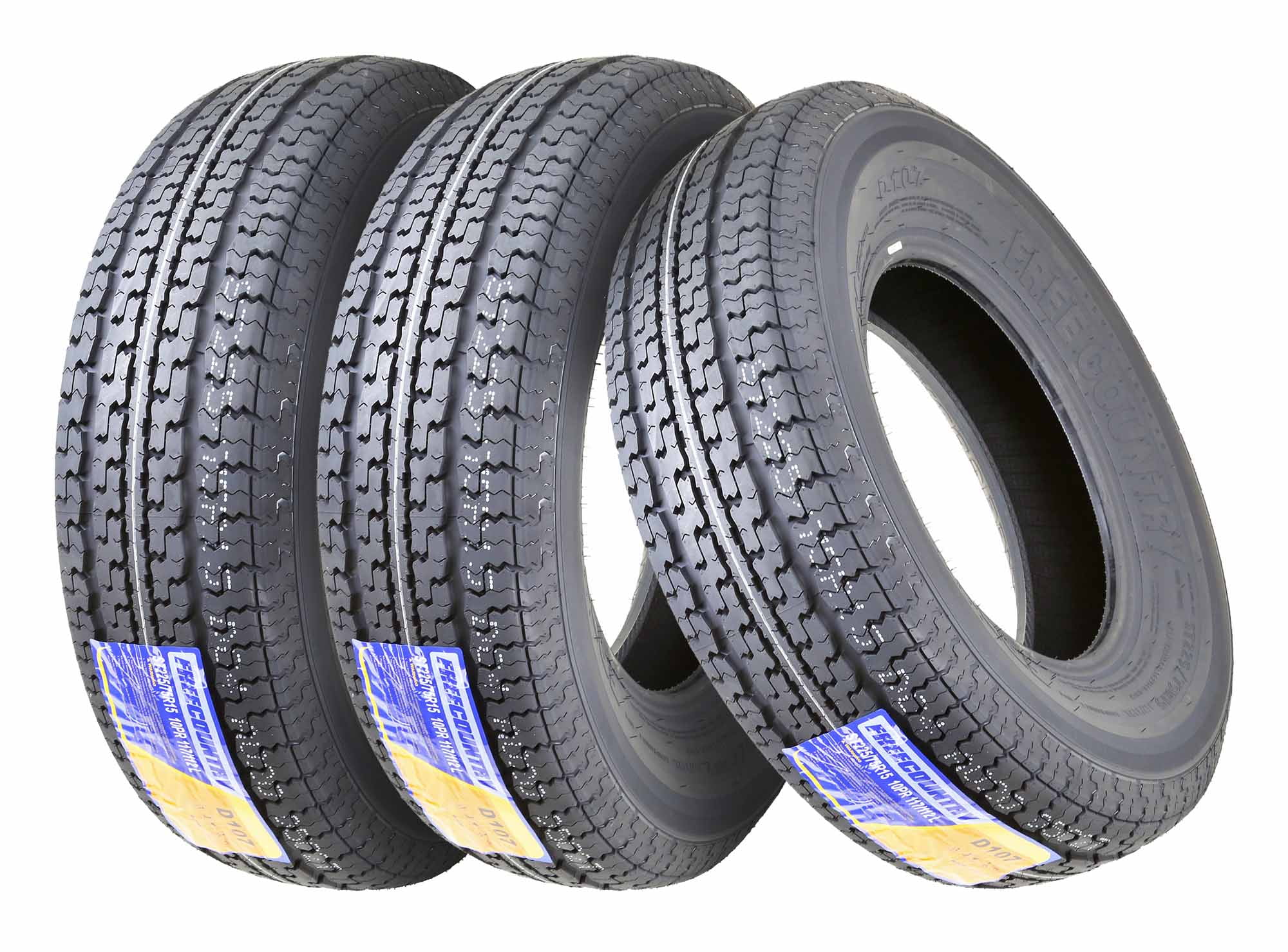Free Country Premium Trailer Tire ST225/75R15 Radial 10PR Load Range E