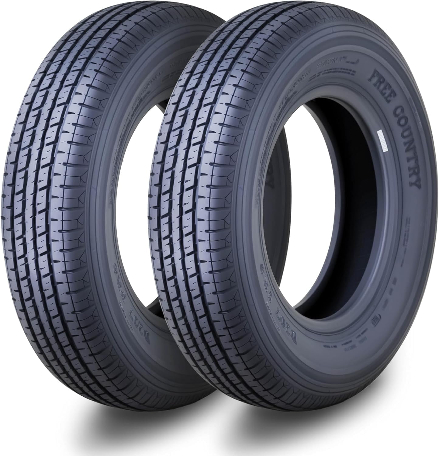 Free Country Premium ST175/80R13 8 Ply Load Range D Steel Belted Radial w/Scuff Guard Trailer Tires, Set of 2
