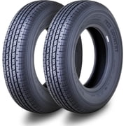 Free Country Premium ST175/80R13 8 Ply Load Range D Steel Belted Radial w/Scuff Guard Trailer Tires, Set of 2