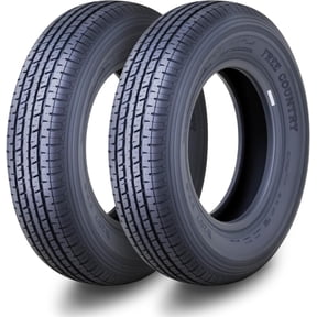 Free Country Premium ST175/80R13 8 Ply Load Range D Steel Belted Radial w/Scuff Guard Trailer Tires, Set of 2