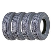 Free Country Premium Trailer Tires ST175 80R13 Radial Load Range C 87/91M w/Featured Scuff Guard, Set 4