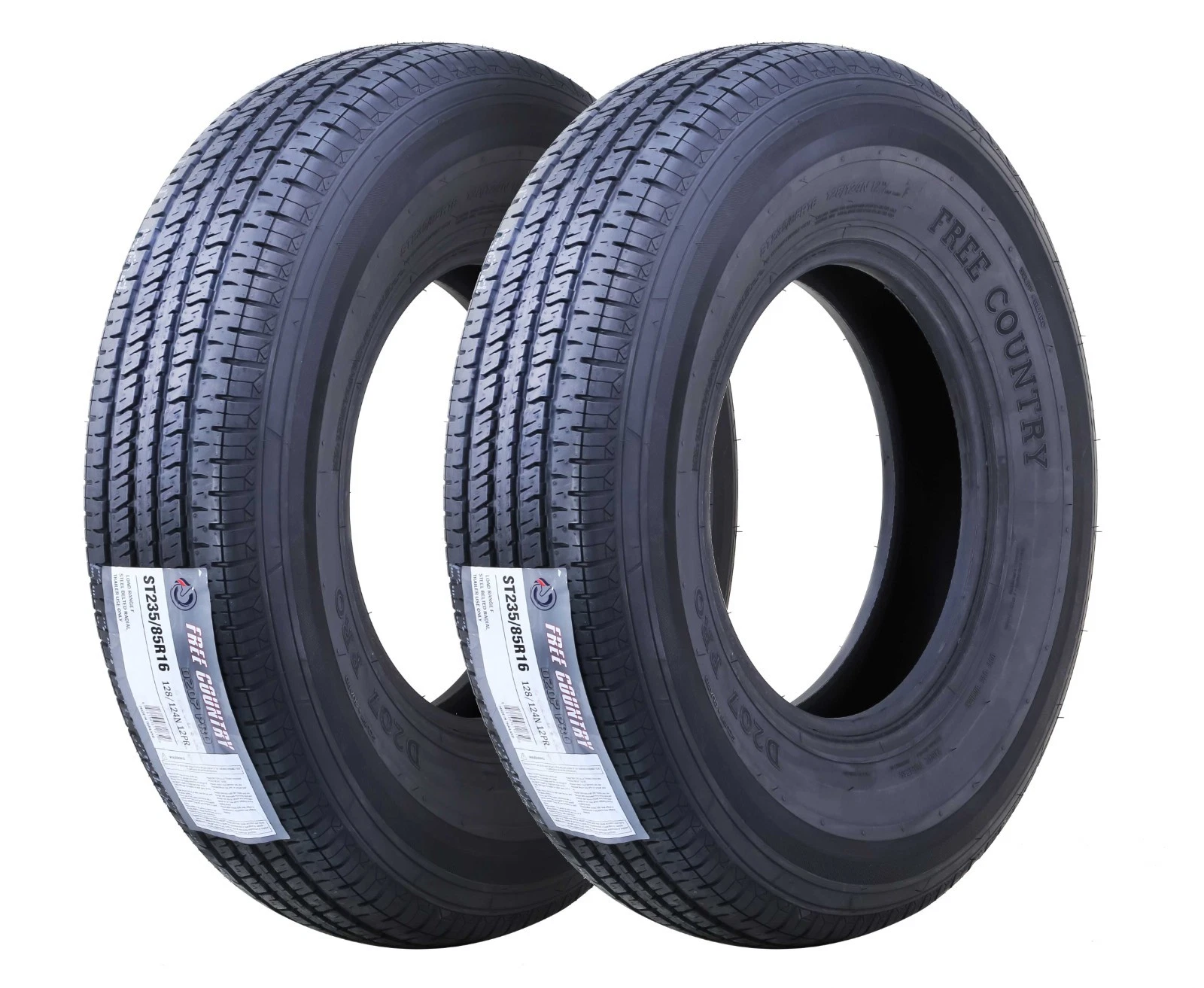 Free Country Trailer Tire ST 235/85R16 12PR Load Range F Steel Belted Radial w/Scuff Guard, Set 2 Simolary simolary.com