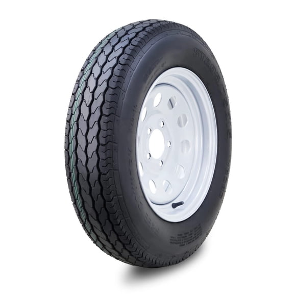 Free Country Trailer Tire & wheel ST205/75D15 6-Ply C 101L 5 Lug on 4.5" PCD White Mod Rim
