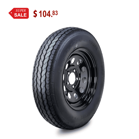 Free Country Wheel Assembly ST205/75D15 6-Ply C 101L 5 Lug on 4.5" PCD Mod Rim Trailer Tire
