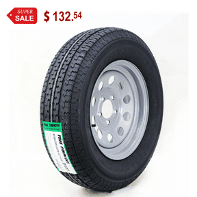 Free Country Wheel Assembly ST205/75R15 8-Ply D 107M 5 Lug on 4.5" PCD Silver Mod Rim Trailer Tire