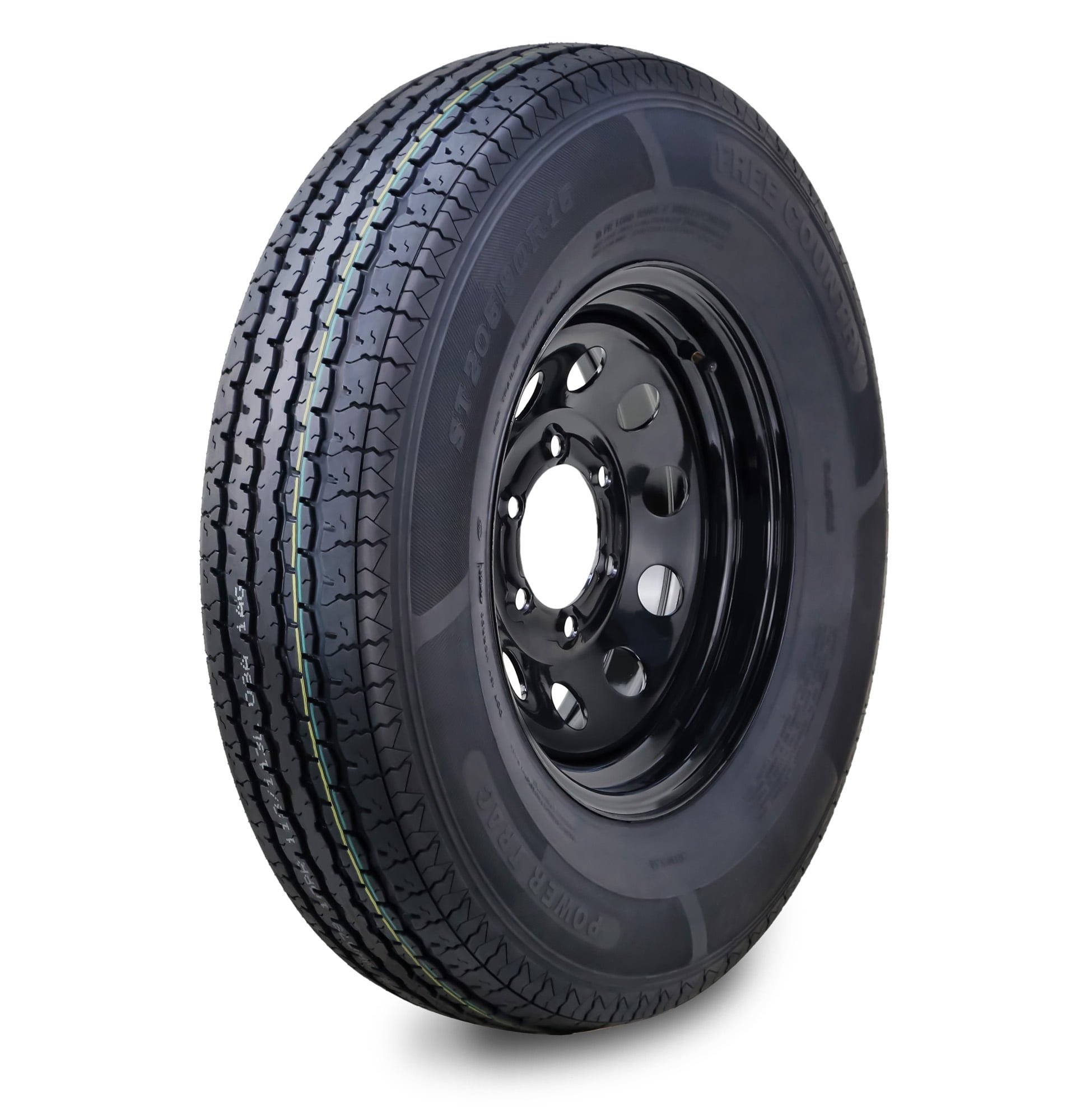 Free Country Trailer Tire Wheel Assembly ST205/90R15 10-Ply E 118L 6 ...