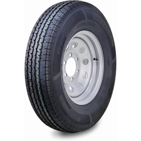 Free Country Trailer Tire Wheel Assembly ST205/90R15 10-Ply E 118L 6 Lug on 5.5" PCD Silver Mod Rim