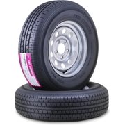 Free Country Trailer Tire Wheel Assembly ST215/75R14 8-Ply D 107N 5 Lug on 4.5" PCD Silver Mod Rim ,SET 2