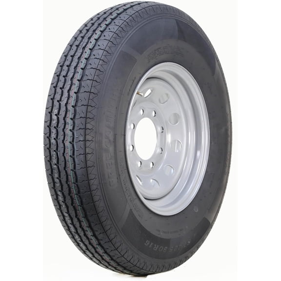 Free Country Trailer Tire Wheel Assembly ST225/90R16 14-Ply G 127L 8 Lug on 6.5" PCD Silver Mod Rim