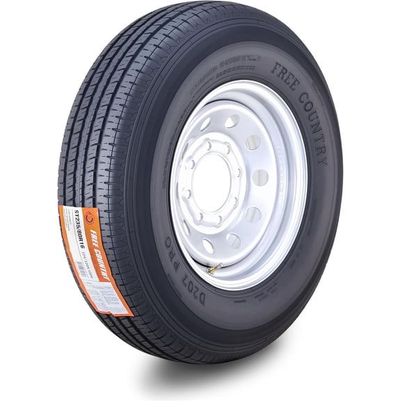 Free Country Trailer Tire Wheel Assembly ST235/80R16 10-Ply E 124M 8 Lug on 6.5" PCD Silver Mod Rim