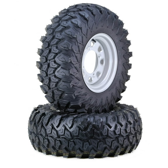 Free Country UTV Tire & wheel 25x10R12 Radial 8-Ply truck style on 4-156 PCD 4+3 Silver Wheel,SET 2