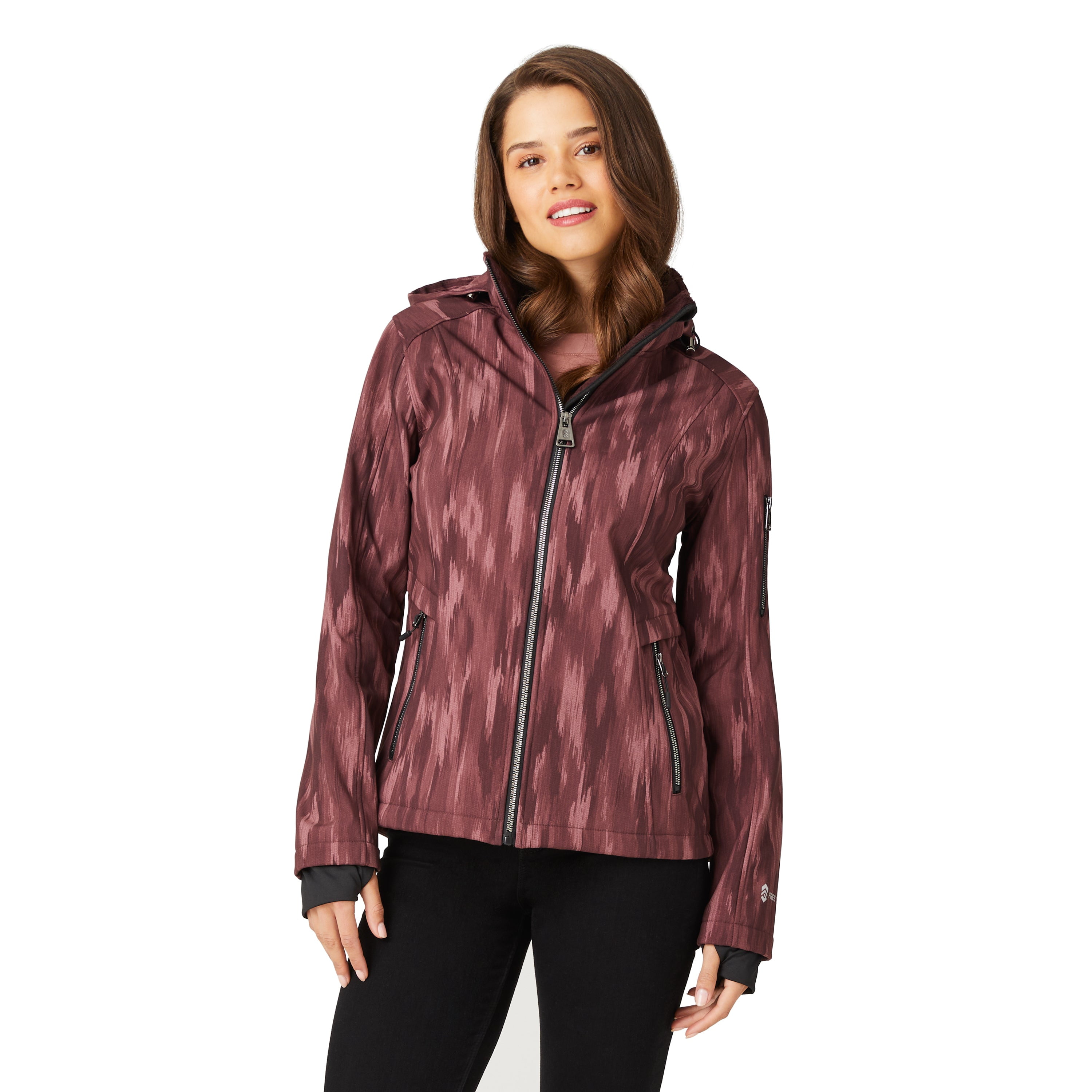 Free country women's softshell hotsell jacket with detachable hood