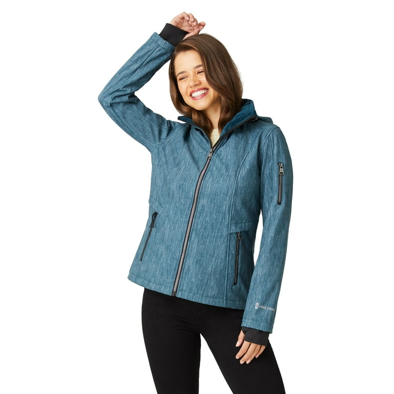 Free Country Women s Aeris Super Softshell Jacket Teal S Walmart