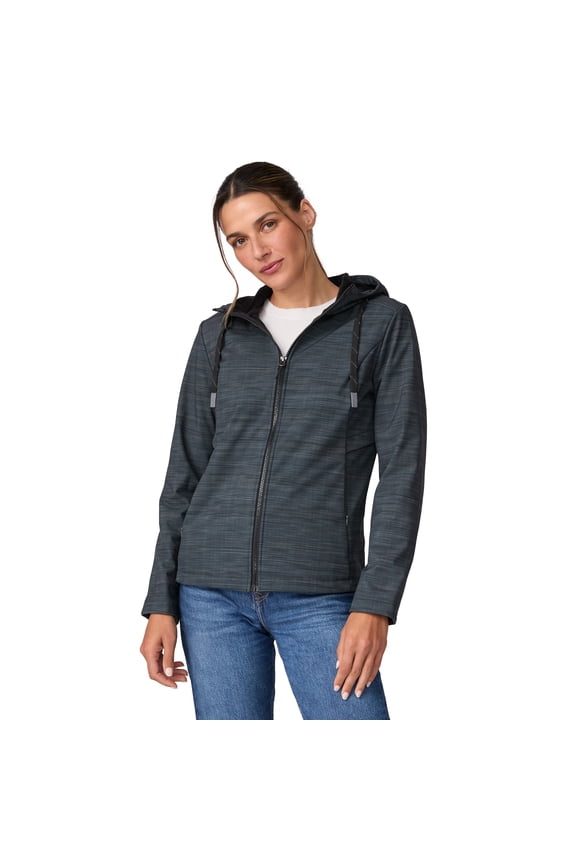 Women's Alps Super Softshell® Jacket Black Grid Melange L