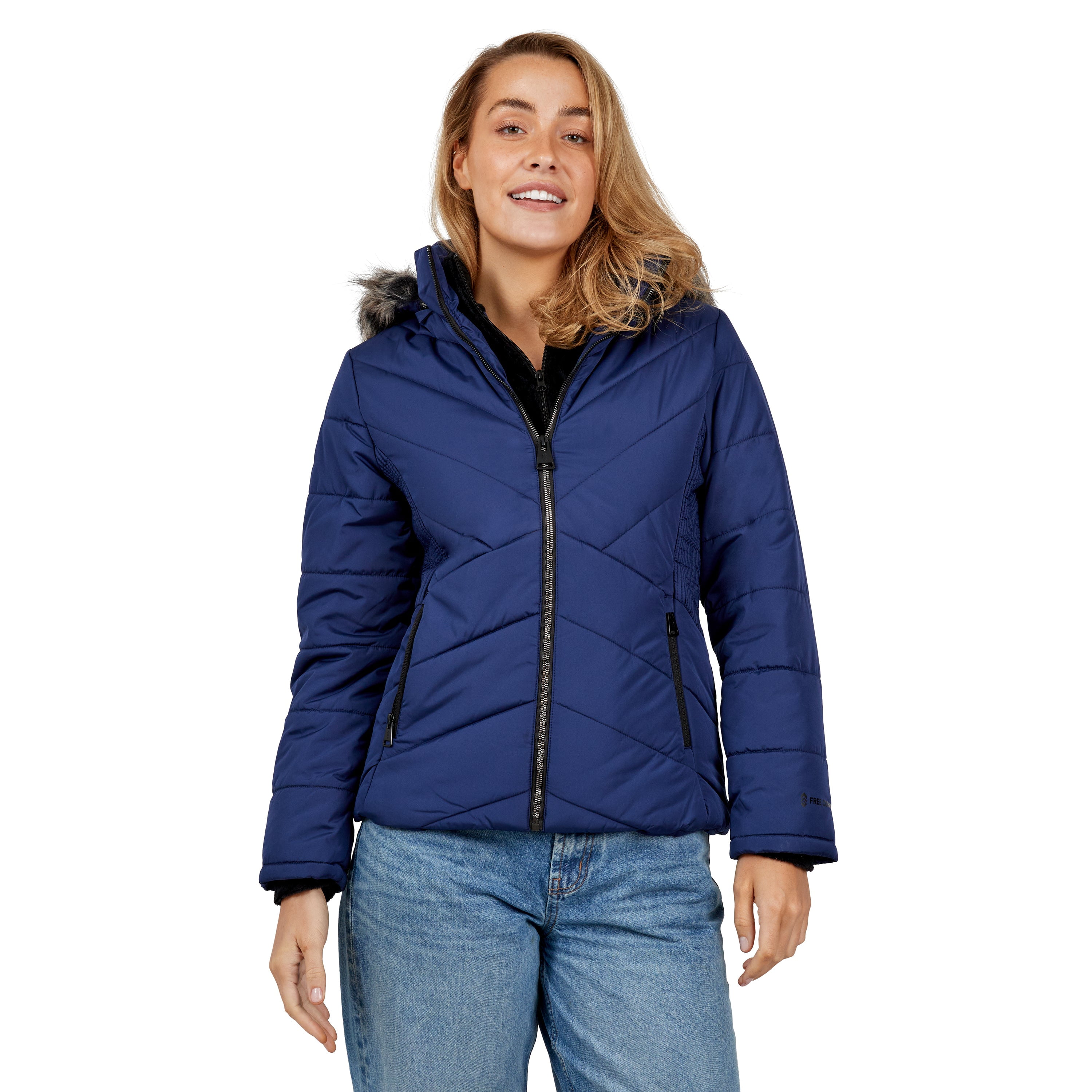 Free Country Women s Brisk II Parka Jacket Navy XL Walmart