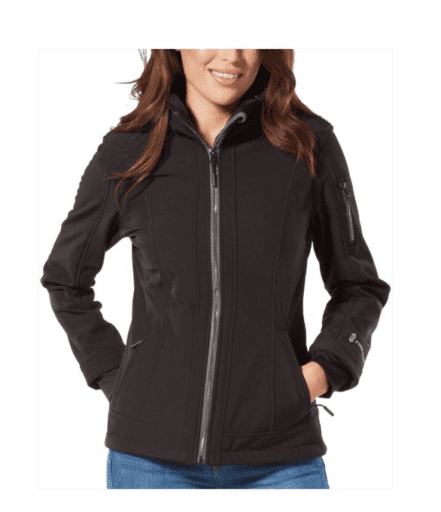 Free Country Women s Freecycle Super Softshell Water Resistant Jacket Black M Walmart