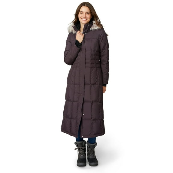 Free Country Women's Full Length Splendor Down Jacket Bark XL
