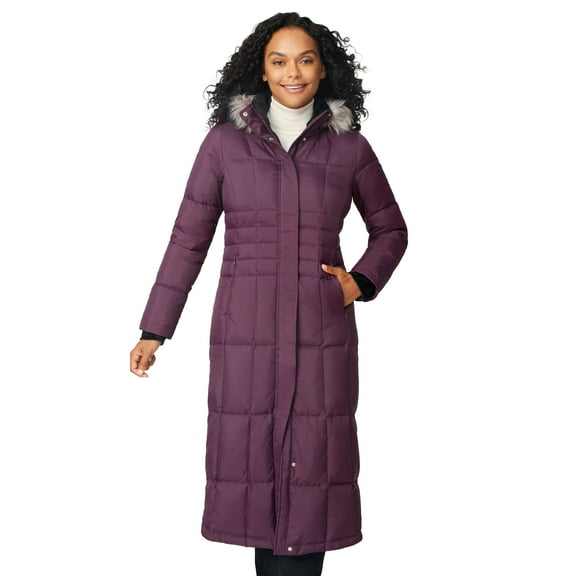 Free Country Women's Full Length Splendor Down Jacket Bordeaux S
