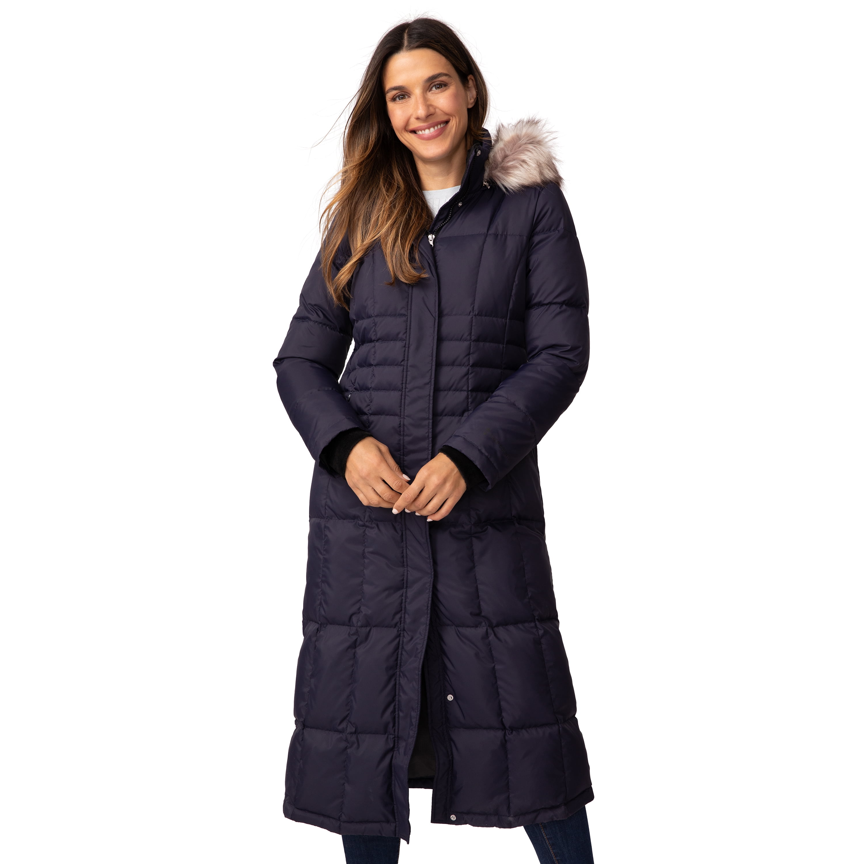 Free Country Women s Full Length Splendor Down Jacket Black M Walmart