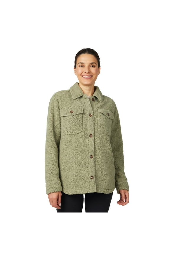 Women's High Pile Shacket Cactus XL