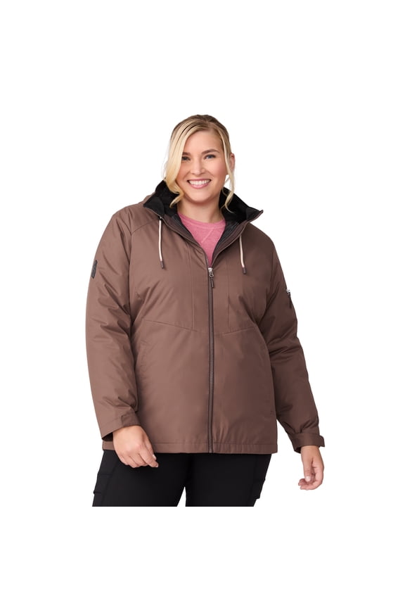 Women's Plus Size Back of Bell 3-in-1 Systems Jacket Toffee 1X