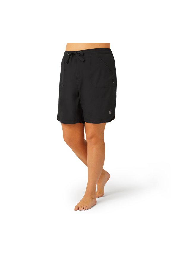 Women's Plus Size Bermuda Board Short II Black 2X