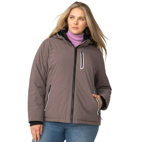 Free Country Women's Plus Size FreeCycle® Thermo Super Softshell® II Jacket Driftwood 3X