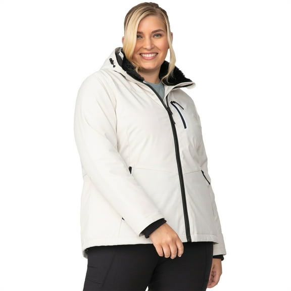 Free Country Women's Plus Size FreeCycle® Thermo Super Softshell® II Jacket Oyster 3X