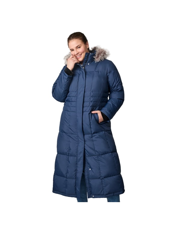 Women's Plus Size Full Length Splendor Down Jacket Midnight 3X