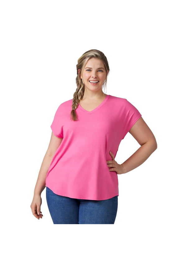 Women's Plus Size Microtech® Chill B Cool Tee Coral 2X