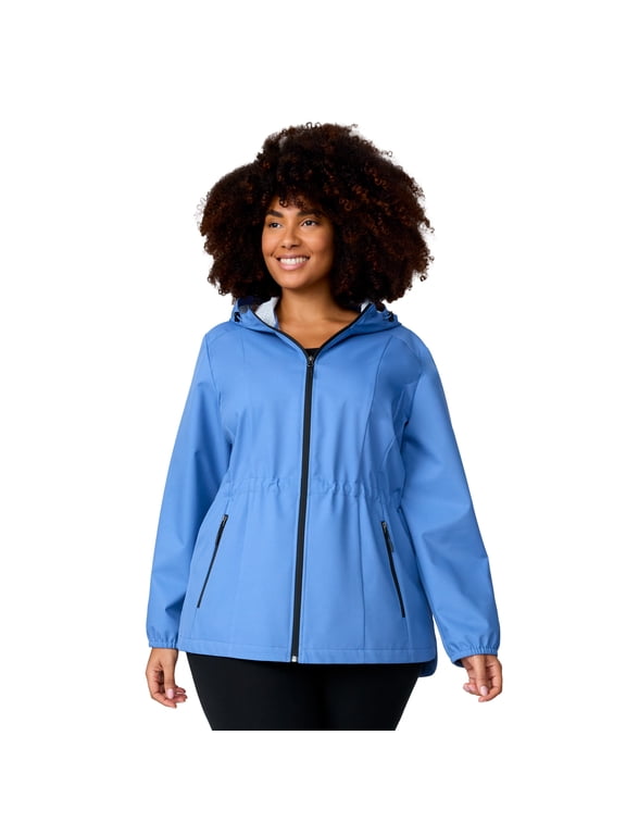 Women's Plus Size X2O Anorak Rain Jacket Chambray 1X