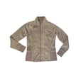 thumbnail image 1 of Free Country Women's Plush Butter Pile Zip Up Jacket, Ribbed Cuffs W/ Thumbholes (Walnut, XL), 1 of 1