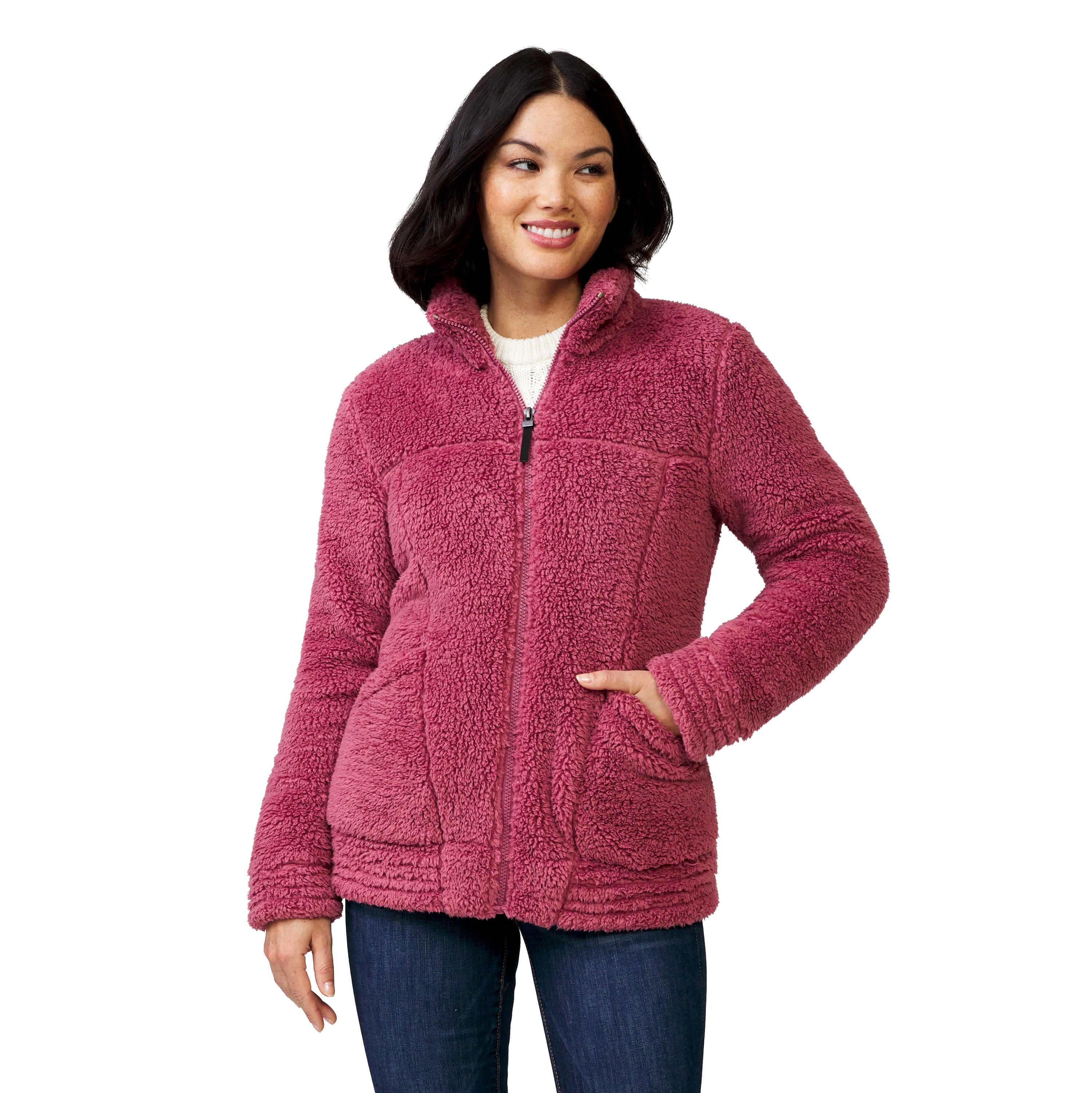 Pink pile jacket Outlet