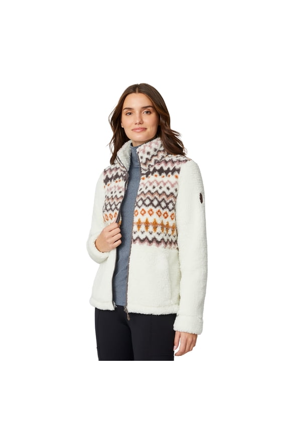 Women's Sierra Sherpa Pile Jacket Alpine Aztec Mocha S