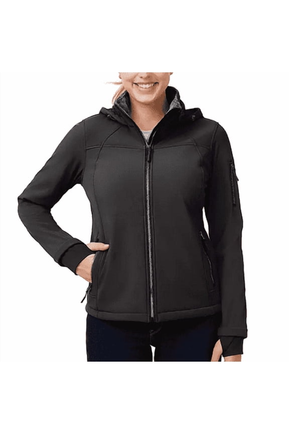 Women's Softshell Jacket (Black, Large)