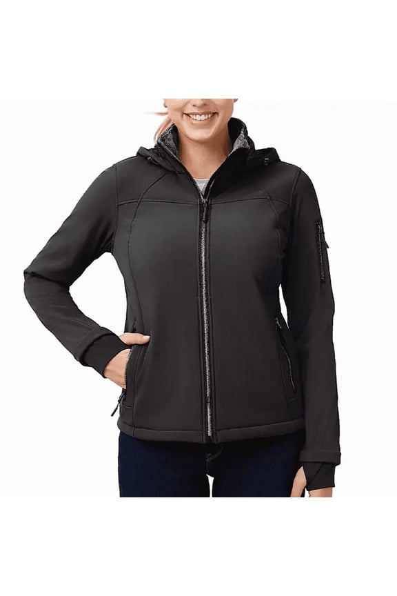 Women's Softshell Jacket (Black, Small)