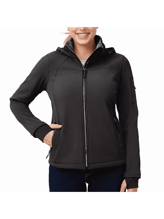 Women's Softshell Jacket (Black, Small)
