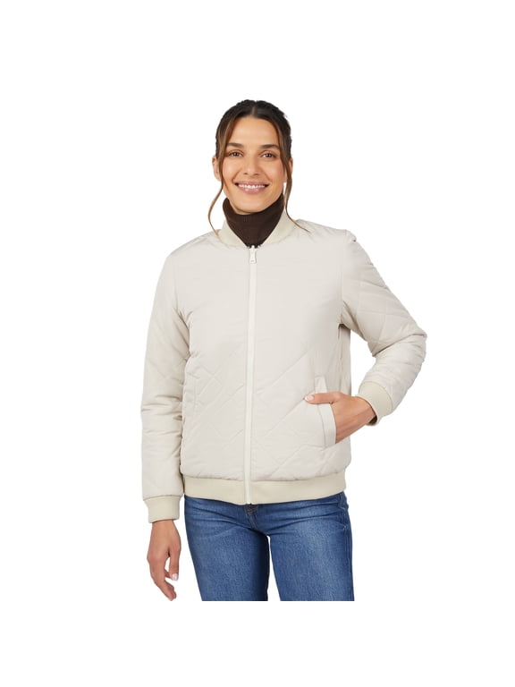 Women's Stratus Lite Reversible Quilted Bomber Jacket Oat L