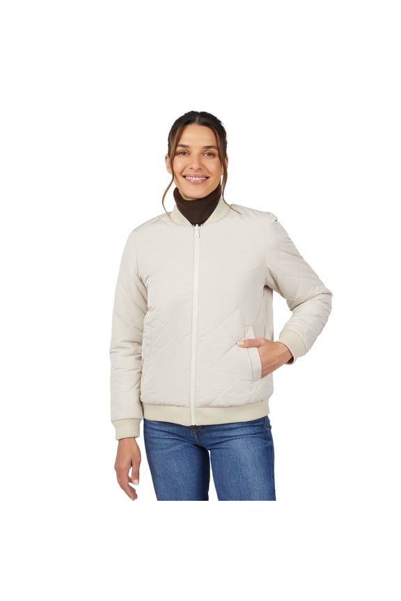 Women's Stratus Lite Reversible Quilted Bomber Jacket Oat L