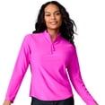 thumbnail image 1 of Free Country Women's Sun Breeze 1/2 Zip Sunshirt Magenta S, 1 of 5