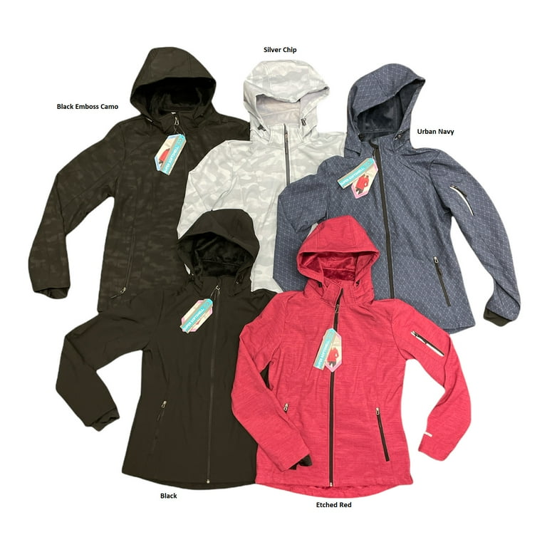 Free Country Women s Super Softshell Jacket with Faux Fur Inner Lining Black S