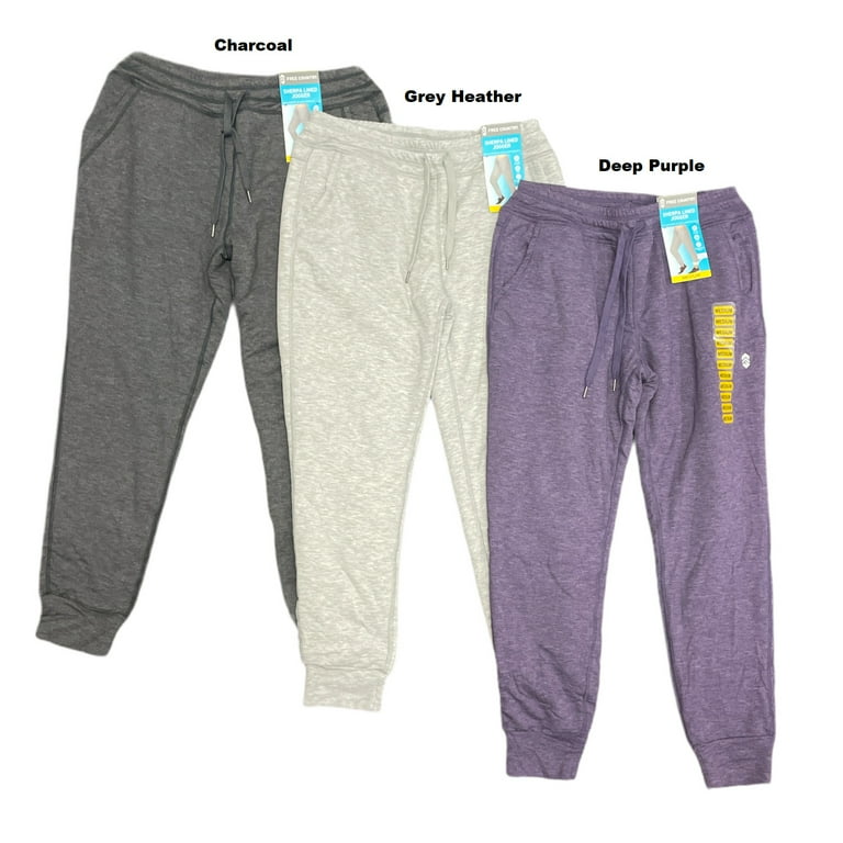 Free Country Women s Sweatpants Sherpa Lined Athletic Jogger Charcoal S Walmart