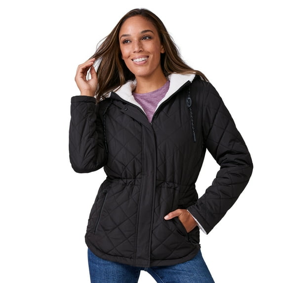 Free Country Women's Switch It Up Cloud Lite Reversible Jacket Black S