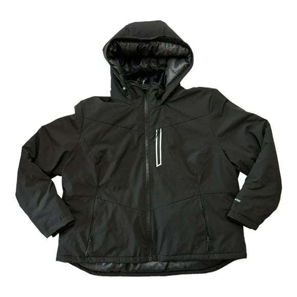 Women's Thermo Ski Super Softshell Insulated Jacket (Black, L)