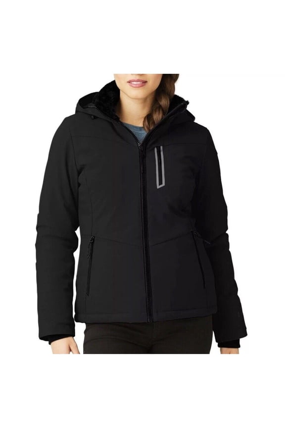 Women's Thermo Ski Super Softshell Insulated Jacket (Black, M)